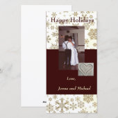 Carte photo de vacances Snowflake (Devant / Derrière)