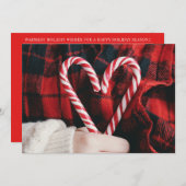 CARTE PHOTO de vacances | Sucres de canne de Noël (Devant / Derrière)