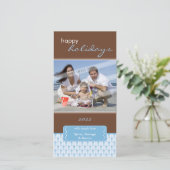 CARTE PHOTO DE VACANCES :: support tacheté P4 (Debout devant)