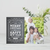 Carte photo de vacances vintage Chalkboard (Debout devant)