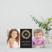 Carte photo de vacances Wreath Holiday (Debout devant)