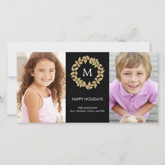 Carte photo de vacances Wreath Holiday (Devant)