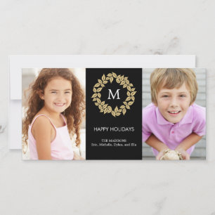 Carte photo de vacances Wreath Holiday