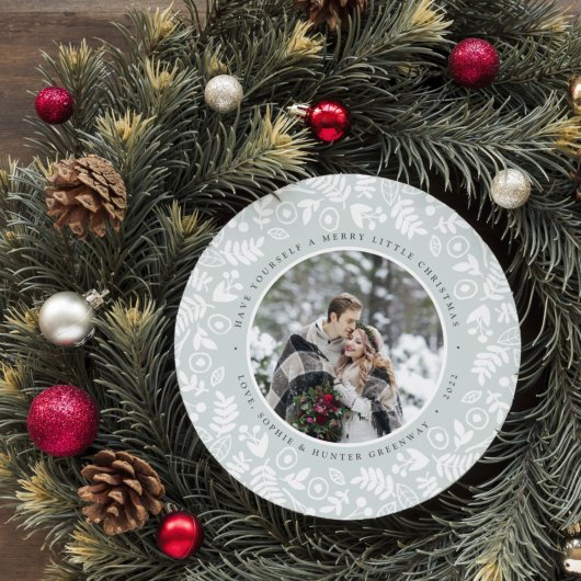 Carte photo de vacances Wreath Winter