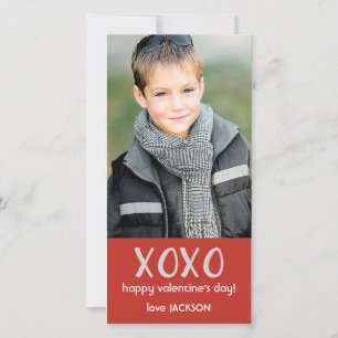 Carte photo de Valentine Red XOXO