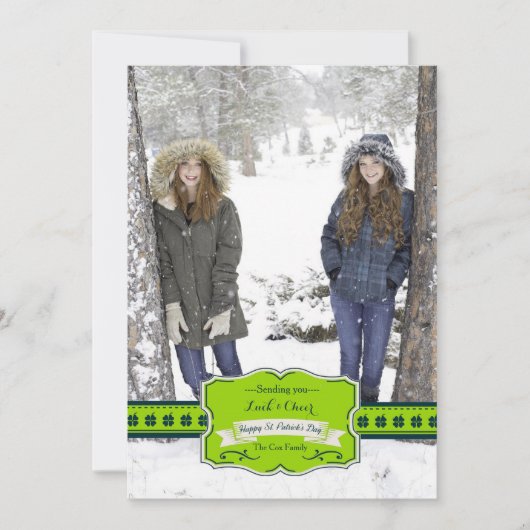 Carte photo de vœu Trèfle (Devant)