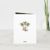 carte photo de voeux avec feuillage de vacances en (Dos)