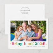Carte photo de vœux Bonne Année (Devant / Derrière)