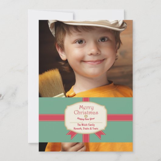 Carte photo de vœux de fêtes (Devant)