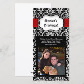 Carte photo de voeux de la saison Black/Red/White  (Devant / Derrière)