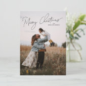 Carte photo de voeux de Noël manuscrit (Debout devant)