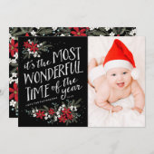 Carte photo de voeux de vacances moderne le plus m (Devant / Derrière)