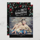 Carte photo de voeux de vacances moderne le plus m (Devant / Derrière)