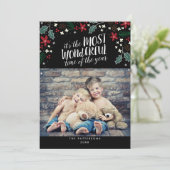 Carte photo de voeux de vacances moderne le plus m (Debout devant)