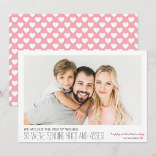 Carte photo de vœux et bisous pour les souhaits ma