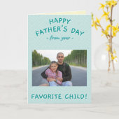 Carte Photo De Votre Fête des pères Personnalisée Enfant (Fleur jaune)