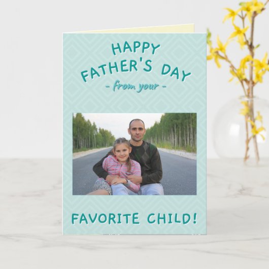 Carte Photo De Votre Fête des pères Personnalisée Enfant (Fleur jaune)