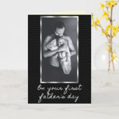 Carte Photo de votre premier anniversaire de papa (Fleur jaune)