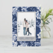 Carte photo Deep Blue Winter Christmas (Debout devant)