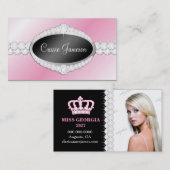 Carte photo d'emblème de bonheur de diamant de TTT (Devant / Derrière)