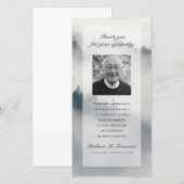 Carte photo d'enterrement de sympathie de Merci de (Devant / Derrière)