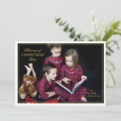 Carte photo des Bénédictions de Noël encadrées (Debout devant)