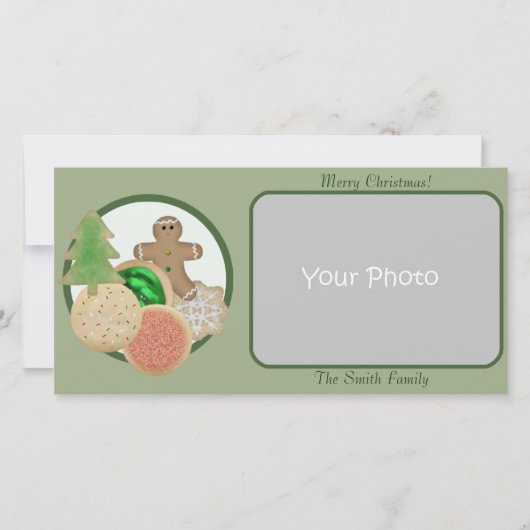 Carte photo des cookies de Noël (Devant)