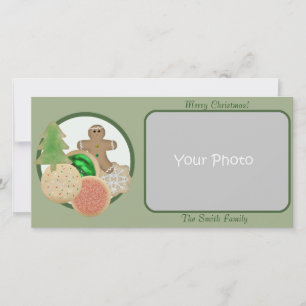 Carte photo des cookies de Noël