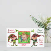 Carte photo des elfes de Noël (Debout devant)