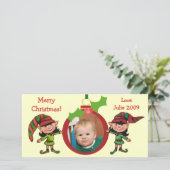 Carte photo des elfes de Noël (Debout devant)