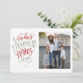 Carte photo des Fêtes des voeux les plus chauds et (Debout devant)