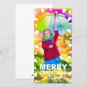 Carte photo des flocons de neige de Noël (Devant / Derrière)