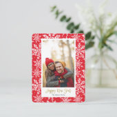 Carte photo des flocons de neige | des vacances | (Debout devant)