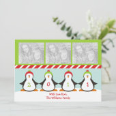 Carte photo des pingouins de vacances (Debout devant)