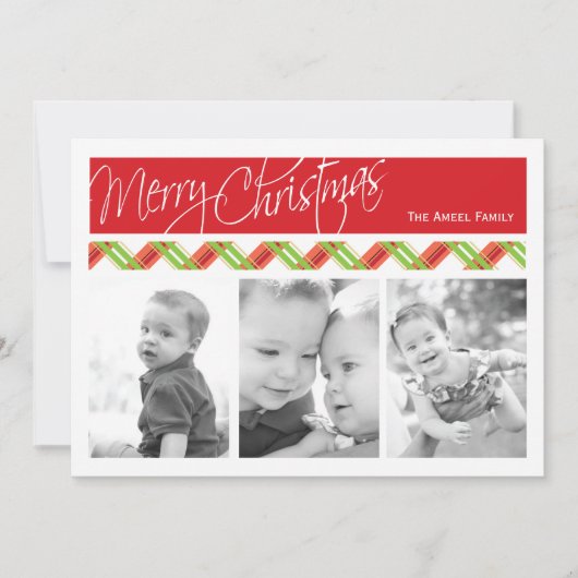 Carte photo des vacances 3 du plaid | de Noël (Devant)