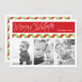 Carte photo des vacances 3 du plaid | de Noël (Devant / Derrière)