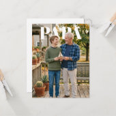 Carte Photo Devant 'Papa' Fête des Pères (Devant/Arrière en situation)