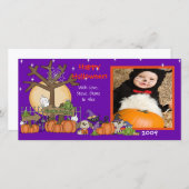 Carte photo d'Halloween (Devant / Derrière)