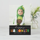 Carte photo d'Halloween amusant et festif (Debout devant)