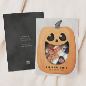 Carte photo d'Halloween avec Citrouille Jack-o'-la