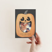 Carte photo d'Halloween avec Citrouille Jack-o'-la