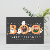 Carte photo d'Halloween Boo Cute Ghost (Debout devant)