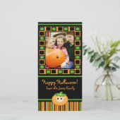 Carte photo d'Halloween Citrouille (Debout devant)
