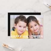Carte photo d'Halloween contemporain (Devant/Arrière en situation)