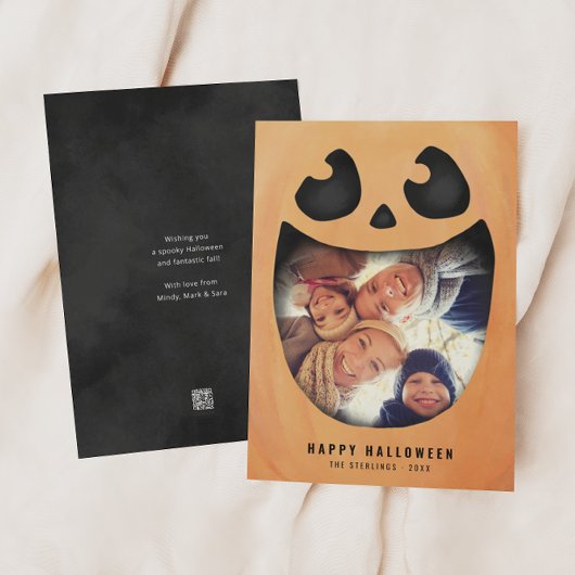 Carte photo d'Halloween | JACK-O'-LANTERN CITROUIL