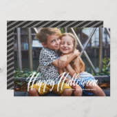 Carte photo d'Halloween moderne | horizontal (Devant / Derrière)