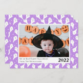 Carte photo d'Halloween mou (Devant / Derrière)