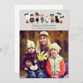 Carte photo d'Halloween pour les petits enfants (Devant / Derrière)