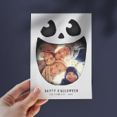 Carte photo d'Halloween | Skeleton Jack-o'-lantern