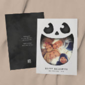 Carte photo d'Halloween | Skeleton Jack-o'-lantern